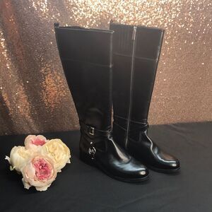 MICHAEL by MICHAEL KORS Black Leather Boots